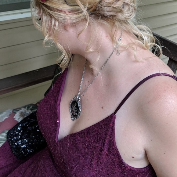 Burgundy Red Homecoming Dress - Picture 6 of 7